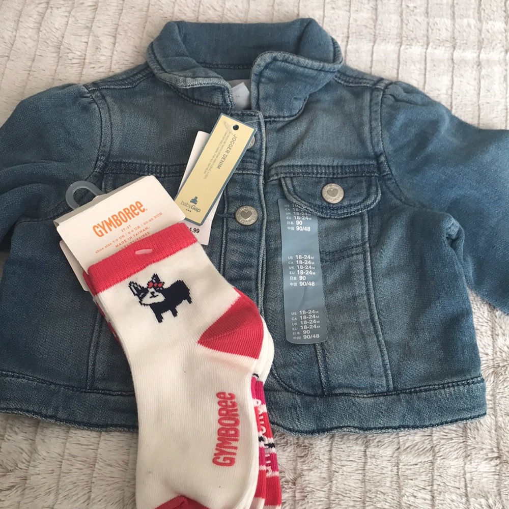 Jean jacket with socks